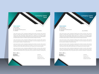 Simple minimal and elegant color combined business letterhead design for any uses.