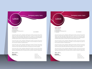 Simple minimal and elegant color combined business letterhead design for any uses.