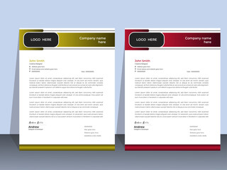 Simple minimal and elegant color combined business letterhead design for any uses.