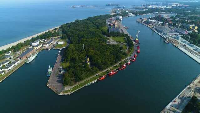 Landscape Westerplatte Monument Gdansk Pomnik Aerial View Poland
