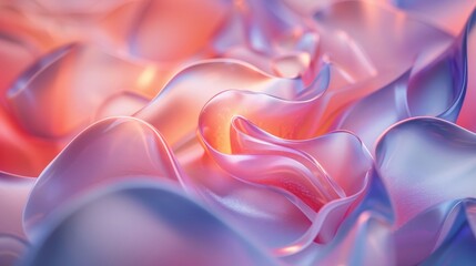 Elegant Flowing Shapes in Gradient Colors with Soft Translucent Appearance