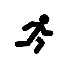 Run icon. Vector running man symbol, illustration.