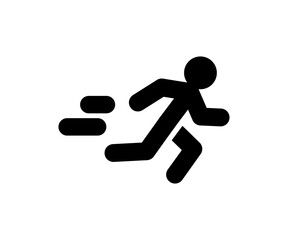 Run icon. Vector running man symbol, illustration.