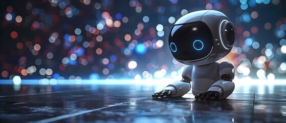 AI Chatbot: The Future of Minimalist Digital Assistance. Concept AI Chatbot, Future Technology, Minimalist Design, Digital Assistance, Innovation - obrazy, fototapety, plakaty
