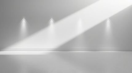 Empty white studio background. Design for displaying product.