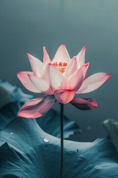 Isolated beautiful lotus flower