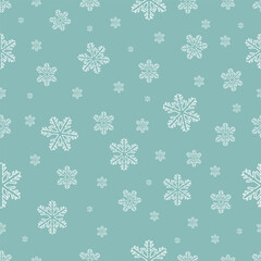 Christmas Seamless Pattern. Christmas and New year Holiday Repeatable Pattern. Decorative Snowflakes Texture for Wallpaper, Gift Wrapping paper, Card or Banner Template or Fabric Textile Prints.