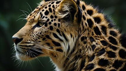 close up portrait of a leopard