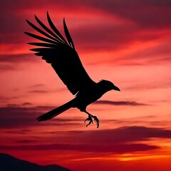 silhouette of an eagle