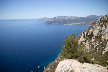 view of the sea and mountains
