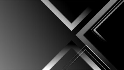 Black white metallic geometric triangles over monochromatic background