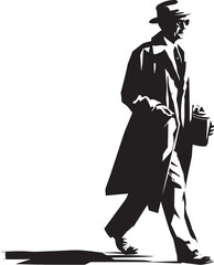 Briefcase Journey Businessman Striding Forward Corporate Cadence Emblem of Business Travel