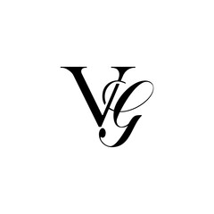 Initial Mixed Letter Logo. Logotype design. Simple Luxury Black Flat Vector VG