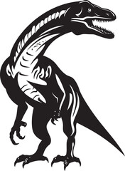 Swift Strike Veloci Reptor Vector Logo Ferocious Fossil Dinosaur Symbol Icon