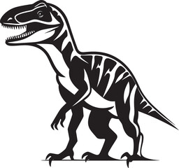 Thunderous Tracker Dino Symbol Emblem Speedy Saurian Veloci Reptor Vector Design