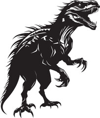 Thunderous Tracker Dino Logo Symbol Speedy Saurian Veloci Reptor Emblem Design