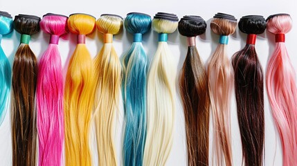 Multicolor straight tape in colorful remy human hair extensions