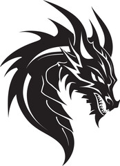 Celestial Guardian Mystical Dragon Icon Design Ancient Guardian Full Body Dragon Emblem Vector