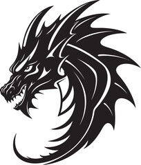 Infernal Inferno Emblematic Dragon Symbol Icon Legendary Leviathan Full Body Dragon Logo Design