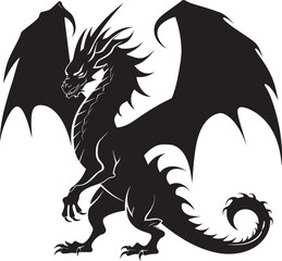 Ethereal Enigma Fiery Dragon Iconic Design Roaring Protector Serpentine Dragon Emblematic Logo