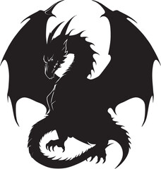 Infernal Inferno Legendary Dragon Symbol Vector Draconic Dynasty Majestic Dragon Iconic Emblem