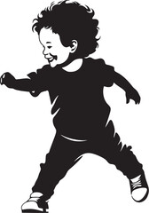 Playtime Pals Vector Logo Design Smiling Sprouts Happy Child Symbol