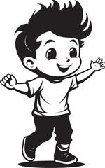 Smiling Sprites Vector Logo Design Cheerful Charms Happy Child Symbol