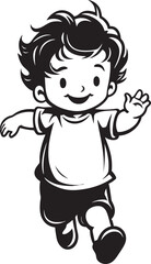 Joyful Jamboree Vector Logo Design Chuckling Cherubs Joyful Kid Emblem