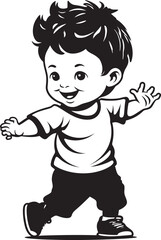 Sunny Skippers Joyful Kid Emblem Giggling Gems Small Kid Icon