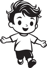 Playful Prancers Small Kid Icon Joyful Jesters Vector Logo Design