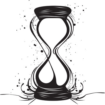Time Keeper Hourglass Vector Design Infinite Moments Inked Hourglass Icon Logo
