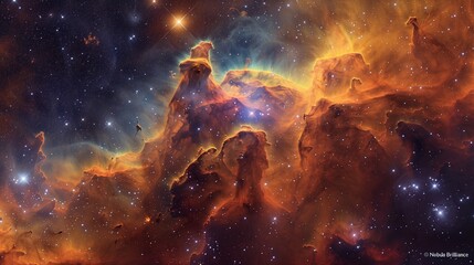 Behold the mesmerizing blend of cosmic gases and dust in this breathtaking image of a nebula, a testament to the infinite wonders of space-2