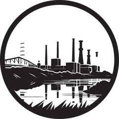 Dirty Delta Symbol Water and Air Pollution Iconic Symbol Toxic Tide Logo River Pollution Vector Icon Design