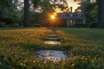 Walking on the dewy morning lawn, feeling the earth beneath my bare feet, I embrace simplicity with every step forward.