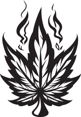 Green Glamour Vector Marijuana Leaf Emblem Symbol Stoner Sanctuary Cannabis Emblematic Emblem
