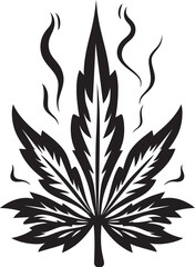 Ganja Genesis Vector Marijuana Leaf Emblematic Design Mary Jane Majesty Cannabis Iconic Emblem