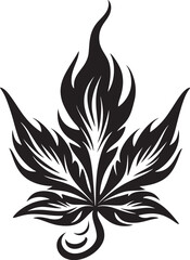 Kush Kingdom Herbal Symbolic Design Herb Harmony Vector Marijuana Leaf Emblem Icon