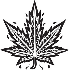 Leaf Legacy Cannabis Emblematic Design Green Glamour Herbal Icon Emblematic