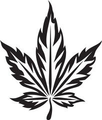Natures Nursery Vector Cannabis Leaf Icon Design Heavenly Herb Cannabis Emblematic Emblem