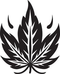 Natures Nursery Leaf Vector Emblematic Heavenly Herb Marijuana Emblematic Design