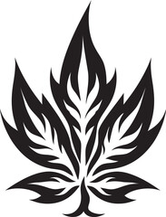 Tranquil Twist Leaf Vector Emblematic Blissful Botanicals Marijuana Emblematic Symbol