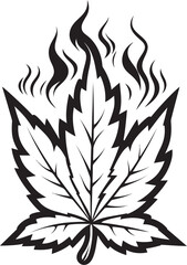 Heavenly Herb Vector Cannabis Leaf Design Tranquil Twist Cannabis Emblematic Icon