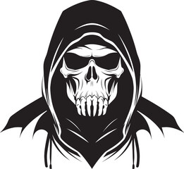 Stylish Scythe Grim Emblem Design Dark Shades Reaper Vector Sunglasses Symbol