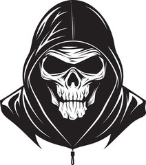 Grim Gaze Stylish Logo Emblem Shadow Shades Grim Reaper Emblematic Icon