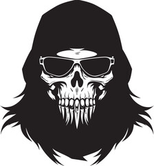 Shades of Reaper Stylish Sunglasses Icon with Reaper Emblem Reapers Cool Sunglasses Vector Logo Emblem