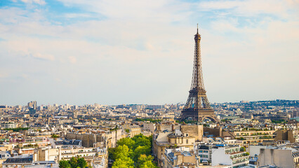 A beautiful picture of the Eiffel Tower in Paris, the capital of France, with a wonderful...