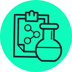 laboratory test results icon, isolated on bright background