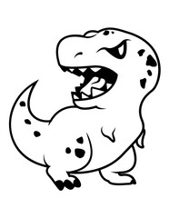 Baby Dino | Litle Dinosaur | Baby Animal | Wildlife | Pre-Historic Creature | T-REX | Ancient Animal | Tyrannosaurus | Original Illustration | Vector and Clipart | Cutfile and Stencil