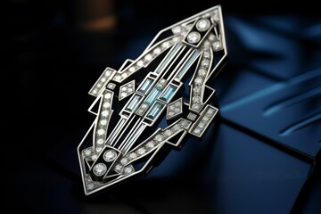 Jewelry inspired by the Art Deco era with a touch of vintage glamour. - obrazy, fototapety, plakaty