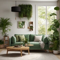 Embrace green living: modern air conditioner amidst natural elements creates sustainable oasis of style and comfort.